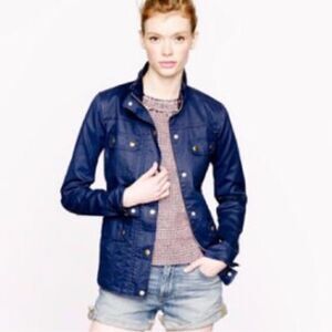 J.Crew THE Relaxed Boyfriend DOWNTOWN FIELD JACKET Navy Blue